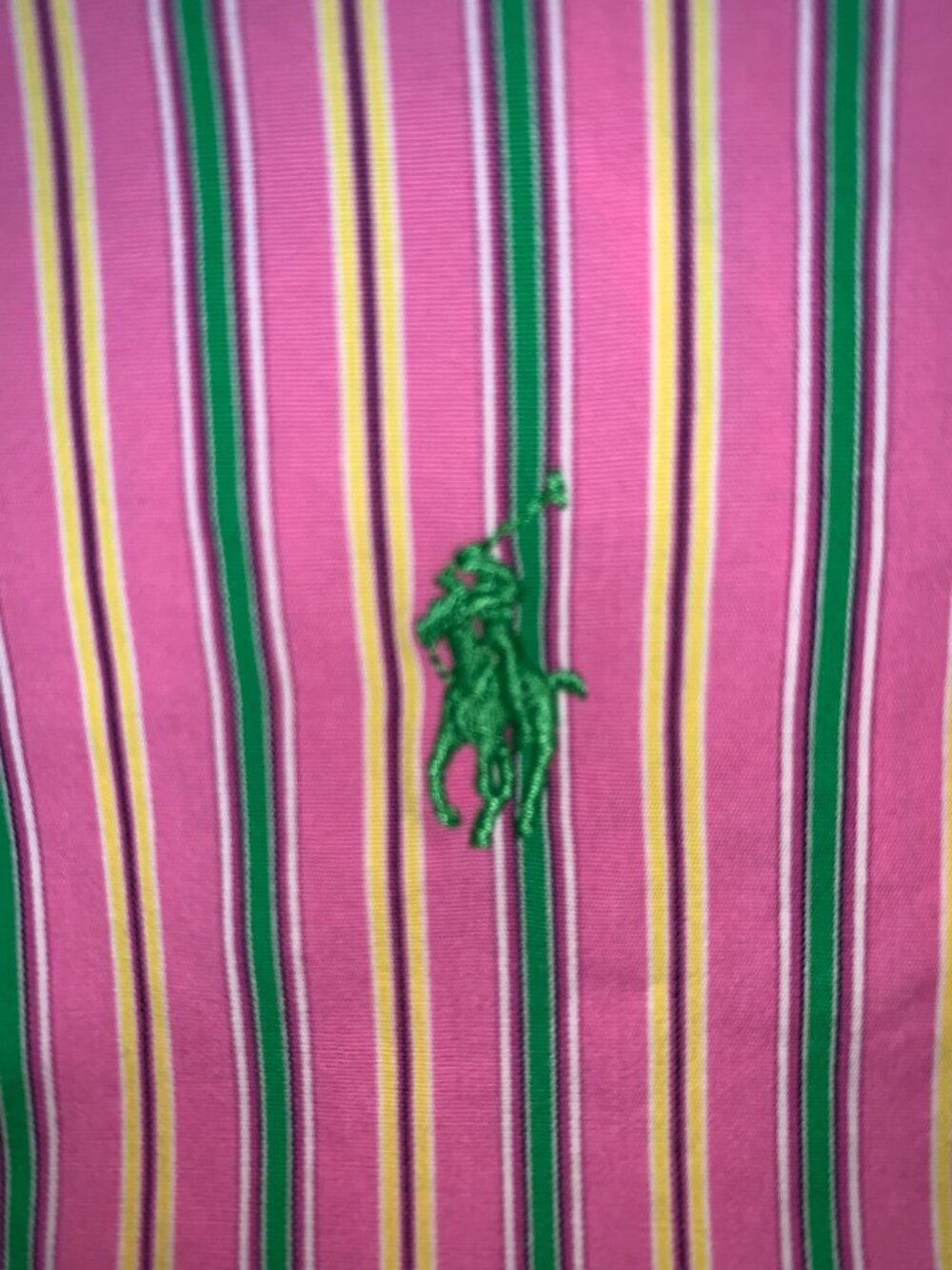 Ralph Lauren Stripe Button Down Shirt Men's size L Custom Fit Vintage - Picture 8 of 11
